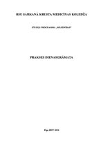 Prakses atskaite 'Prakses dienasgrāmata terapijā', 1.