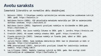 Prezentācija 'Iedzīvotāju ienākuma nodoklis (IIN) Latvijā 2026. gadā', 12.