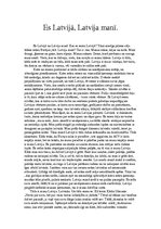 Eseja 'Es Latvijā, Latvija manī', 1.