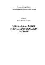 Referāts 'Skaņākalna parka tūrismu ierobežojošie faktori', 1.
