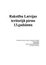 Referāts 'Rakstība Latvijas teritorijā pirms 13.gadsimta', 1.