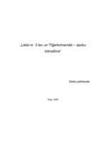 Eseja 'Tomass Brecina "Spoku lidmašīna. Lieta tev un Tīģerkomandai; Nr 3"', 1.