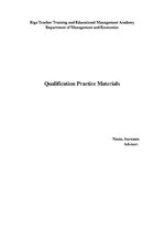 Prakses atskaite 'Qualification Practice Materials', 1.