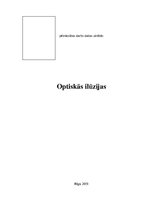 Referāts 'Optiskās ilūzijas', 1.
