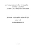 Referāts 'Skolotāja vizuālais tēls pedagoģiskajā saskarsmē', 1.