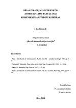 Konspekts 'Ievads komunikācijas teorijās. Zīme, kods, signifikācija un nozīme. Retorika un ', 1.