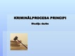 Prezentācija 'Kriminālprocesa principi', 1.