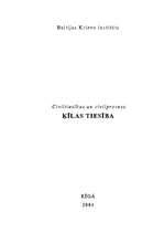 Referāts 'Ķīlas tiesības', 1.