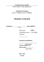 Prakses atskaite 'Semestra prakses atskaite', 1.