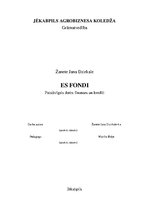 Konspekts 'Eiropas Savienības fondi', 1.