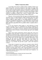 Eseja 'Politika - kompromisu māksla', 1.