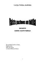 Referāts 'Valsts pazīmes un būtība', 1.