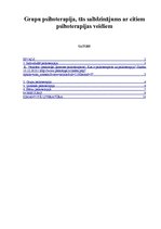 Referāts 'Grupu psihoterapija, tās salīdzinājums ar citiem psihoterapijas veidiem', 1.
