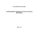 Diplomdarbs 'Audžuģimenes tiesiskais statuss Latvijas Republikā', 1.