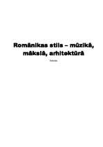 Referāts 'Romānikas stils - mūzikā, mākslā, arhitektūrā', 1.