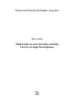 Referāts 'Mājdzīvnieku un meža dzīvnieku simbolika latviešu un angļu frazeoloģismos', 1.
