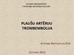 Referāts 'PATE - plaušu artēriju trombembolija', 21.