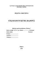 Referāts 'Ceļojam Tukuma rajonā', 1.