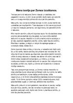 Eseja 'Mana teorija par zemes izcelšanos', 1.