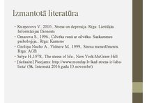 Prezentācija 'Mana stresa vadīšanas metodika', 22.