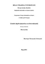 Paraugs 'Lineārā algebra (matricas un determinanti)', 1.