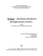 Konspekts 'Staļins - slavināts, idealizēts, pielūgts arī pēc nāves', 1.