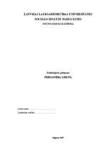 Referāts 'Personība grupā', 1.