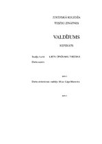 Referāts 'Valdījums', 1.