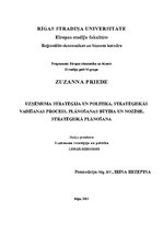 Konspekts 'Uzņēmuma stratēģija un politika. Stratēģiskās vadīšanas process', 1.