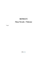 Referāts 'Vidzeme', 1.