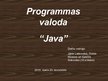 Prezentācija 'Programmēšanas valoda Java', 1.
