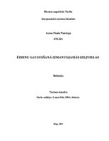 Referāts 'Ēdienu gatavošanā izmantojamās izejvielas', 1.