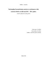 Referāts 'Nepilngadīgo likumpārkāpēju uzskaites un pārkāpumu veidu statistika Dobeles nova', 1.