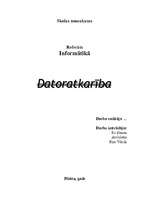 Referāts 'Datoratkarība', 1.