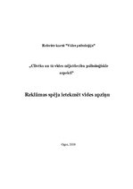 Referāts 'Reklāmas spēja ietekmēt vides apziņu', 1.