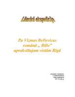 Referāts 'Literārā ekspedīcija pa Vizmas Belševicas romānā "Bille" aprakstītajam vietām Rī', 1.