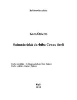 Referāts 'Saimnieciskā darbība Cenas tīrelī', 1.