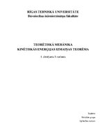 Paraugs 'Teorētiskā mehānika. Kinētiskās enerģijas izmaiņas teorēma', 1.