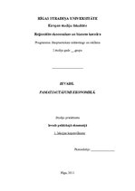 Konspekts 'Pamatjautājumi ekonomikā', 1.