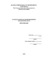 Diplomdarbs 'Sociālais darbs ar likumpārkāpējiem ieslodzījuma vietā', 1.