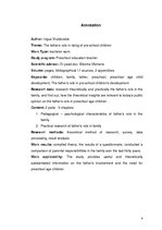 Diplomdarbs 'Tēva loma pirmsskolas vecuma bērnu audzināšanā', 4.