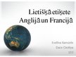 Prezentācija 'Lietišķā etiķete Anglijā un Francijā', 1.