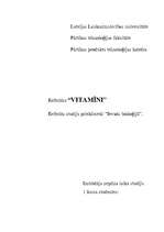 Referāts 'Vitamīni', 1.