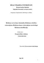 Konspekts 'Reklāma un tās loma ekonomikā, attīstības raksturojums, klasifikācija', 1.