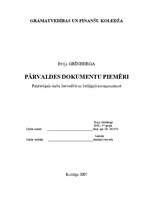 Paraugs 'Pārvaldes dokumentu piemēri', 1.