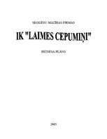 Biznesa plāns 'Biznesa plāns pamatskolā', 1.