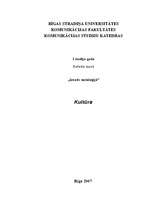 Referāts 'Kultūra', 1.