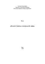 Eseja 'Dvēseles jēdziena traktējums Aristoteļa darbā "De Anima"', 1.