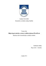 Diplomdarbs 'Mājas lapas izstrāde uz satura vadības sistēmas WordPress', 1.