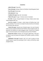 Diplomdarbs 'Mājas lapas izstrāde uz satura vadības sistēmas WordPress', 3.